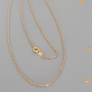 Rope Chain 14 K Gold Necklace